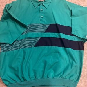 VTG 90s Members Only Teal Pullover Mens Shirt XL Excellent !